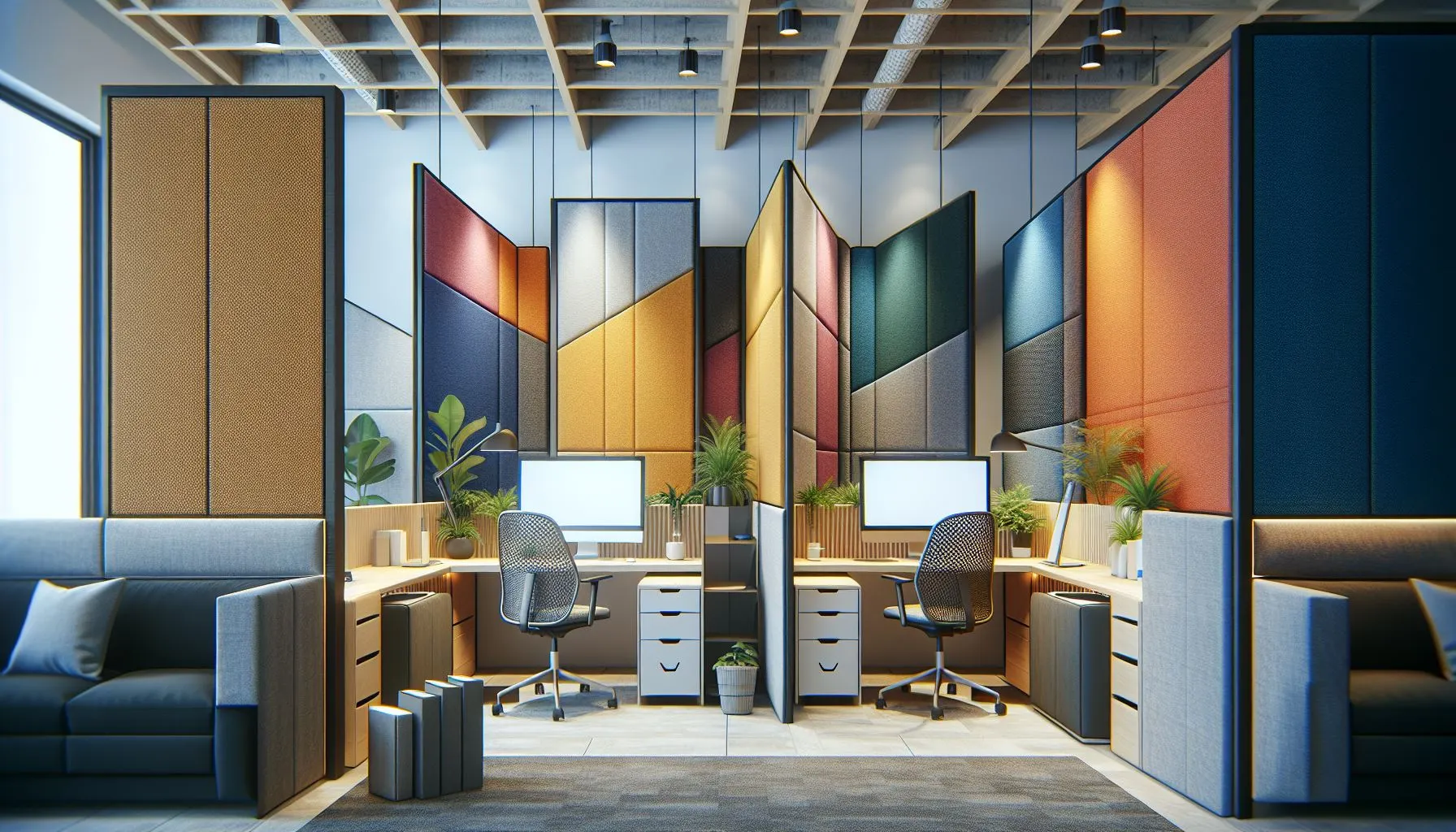  Fabric-Covered Partitions - Style and Sound Absorption - Office Renovation Singapore