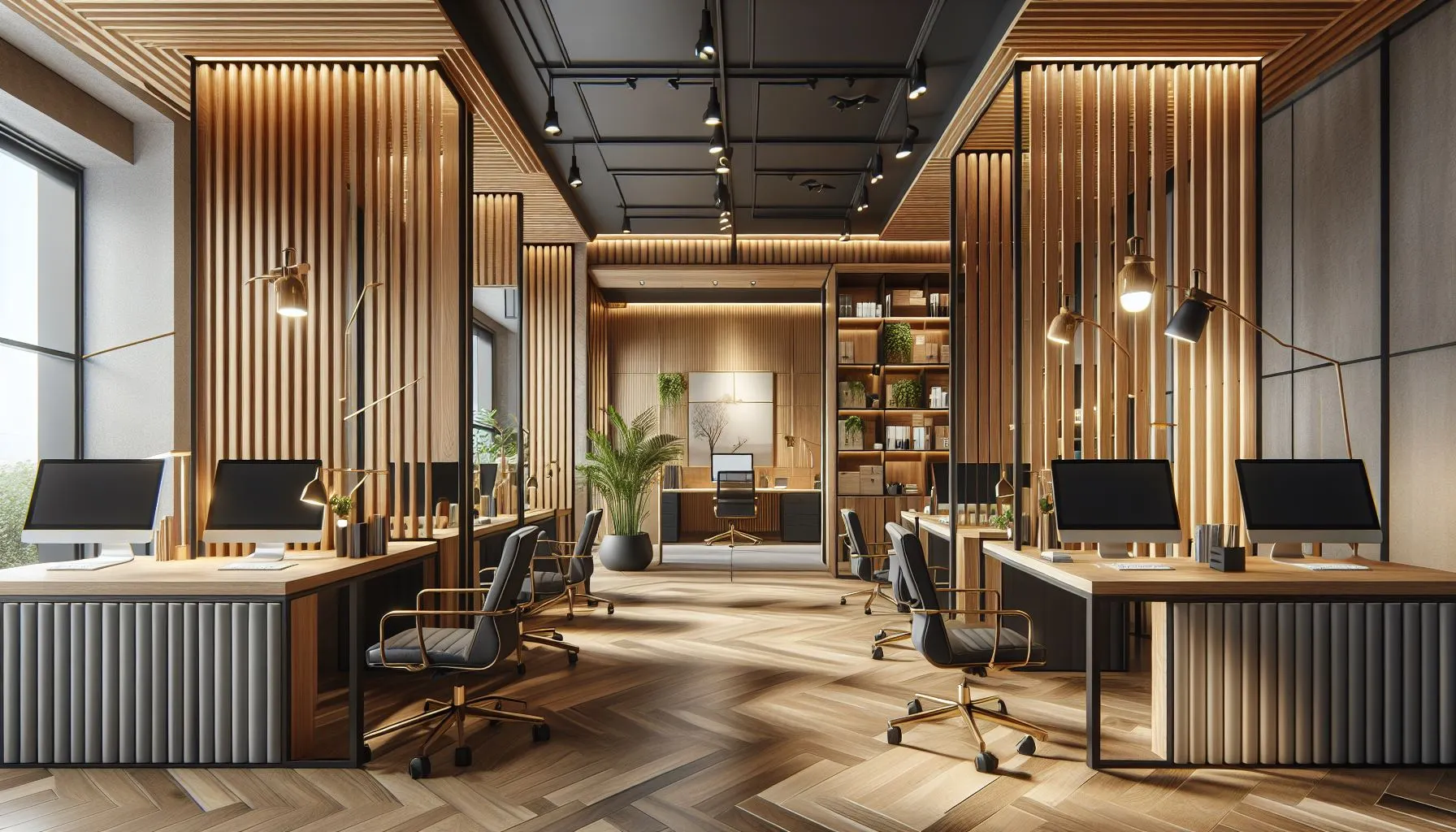 Wooden Partitions -  Warmth and Elegance - Office Renovation Singapore